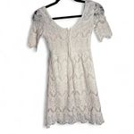Pins and Needles size extra small XS white lace mini dress with short sleeves Photo 2