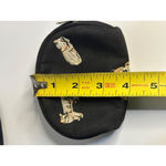 VTG Embroidered Black Purse & Coin Purse Set Cute Cats & Kittens Design, 4"x7.5" Photo 5