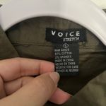Voice Stretch Military Womens Top Sz Large Olive Patches Babydoll Y2K Gorp Green Photo 9