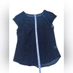 Lila Rose Lily Rose Sheer Black Top W/Sparkles Lace Trim Size M Photo 4