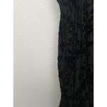 Free People  Velvet Burnout Slip Black Ruffle Sleeveless Whimsy Fairy Grunge S Photo 7