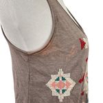 Johnny Was  Grey Embroidered Southwestern Scoop Neck Sleeveless Tunic Size Small Photo 9