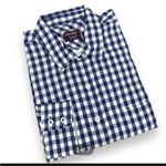 UNTUCKit Womens Blue White Gingham Check Button Down Shirt Size 2 Photo 1