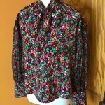 Who What Wear  Bright Floral Bow Top Photo 8
