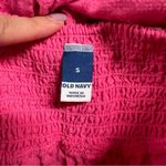 Old Navy  Women’s Pink V Neck Gauze Bow Tie Back Tiered MIDI Dress Size Small NWT Photo 3