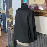 Tuckernuck Ruffle Neck Black Bouvier Classic Old Money Preppy Blouse Sz L 🧡🎀 Photo 8