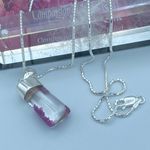 Garden Quartz Purple Lodolite Pendant 18" Diamond Cut Box Chain Pink Photo 0