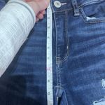 American Eagle Women's High Rise Jegging Crop Blue Jeans Size 00 destroyed Photo 9