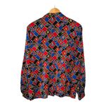 Pendleton Vintage‎  Classic Button Up All Over Royal Print Shirt Women Size 16 Photo 3