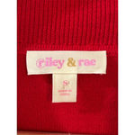 Riley & Rae Sweater Women's Size S Red Mockneck Knit Plaid Bow Christmas NEW Photo 8