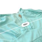 Vestique  aqua mint Green plunge mini dress Sundress Tie Sleeves NEW Size Large Photo 7