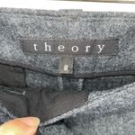 Theory Womens Ferran Flannel Wool Blend Tapered Trouser Pants Charcoal Sz 8 NWT Photo 4