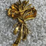 Gold Tone Bundle Bows Clear Crystal Rhinestone Accent Jewelry Pin Brooch Vintage Photo 5