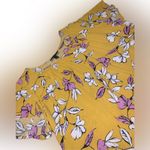 Lane Bryant  Floral Yellow Pink Flutter Sleeve Flowy Rayon Top Blouse 22 Photo 4