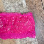 Rue 21 Tarea  Medium Juniors Sequin Lace Hot Pink Bandeau Bra Top Photo 8