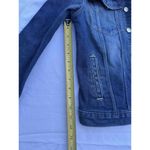 7 For All Mankind  Classic Jean Jacket Button Front Pockets Medium Blue Womens Si Photo 3