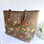 Coach NWT City Tote Bag In Signature Canvas With Floral Print cr165 Photo 2
