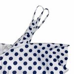 New NWT Lalavava White Navy Blue Polka Dot Swim Top Women's Size Small Photo 3