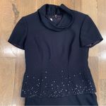 Talbots Petite Sequin Navy Blue Sequin Dress Size 2 Photo 3