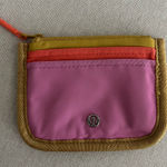 Lululemon Pink Multicolor True Identity Card Case Coin Purse Nylon Wallet Photo 0