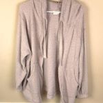 Urban Outfitters Out From Under Women’s Fleece Hooded Beige Open Front Cardigan Photo 0