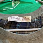Faded Glory  Olive Green Plaid Trim Long Sleeve Casual Top Size L Photo 1