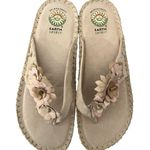 Earth Spirit  Gelron2000 Flower Leather Upper Thong Platform Sandals Crawford 9.5 Photo 10