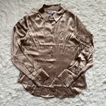 Madewell Blouse Darted Button-Up Shirt in Satin Matchstick 6 NWT New Photo 2