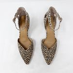 Corso Como [] Devorah Suede Leopard Print Cutout Pointed Toe Kitten Heel Size 10M Photo 1