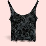 Alex Evenings Vintage 90s sparkle swirl slinky scoop neck tank top cami jersey knit holiday Photo 1