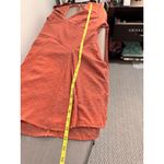 ASOS  DESIGN Rust V Neck Textured Fabric Tie Back Long Sleeves Dress Petite US 12 Photo 12