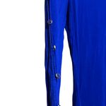 Cable & Gauge Royal Blue Button Sleeve Top M | Soft Stretch Knit Photo 9