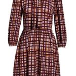 Gal Meets Glam  Lindsey Painted Windowpane Tie Neck Photo 3