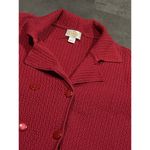 Talbots Vintage  Shirt Jacket Tunic Women's Size L Red Stretch Preppy D-50‎ Photo 1