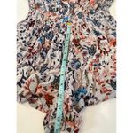 Free People Boho Off the Shoulder Floral Shorts Romper EUC Sz Lg Stretchy Crepe Photo 14