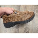 Lands' End All Weather Insulated Suede Zip Moc Shoes Animal Leopard Print 7B Brown Size 7 Photo 6