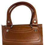 CELINE Brown Leather Tall Satchel Tote Bag CE00/13 Bougie Era Made in Italy Photo 7