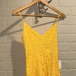 Lulus  Sunny Yellow Lace Dress lined XS shark bite hem Photo 1