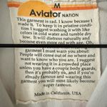 Aviator Nation Aviator Pullover Crewneck Sweatshirt in Cream Rainbow Lightning Velour Size M Photo 4