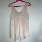 Cynthia Rowley  S Tank Top 100% Linen Pink Scoop Neck Photo 3