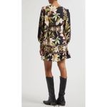 Farm Rio  Black Surreal Flowers Long Sleeve Mini Dress size small (New) Photo 1