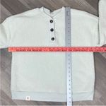 a.n.a . A New Approach Faux Sherpa Henley Pullover Sweatshirt Mint‎ Green Small Photo 11