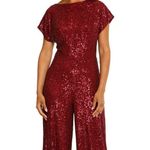 Maggy London NWT amber sequin jumpsuit in burgundy Photo 6