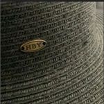 HBY Miami paper straw visor style hat Gorgeous ribbed hat with back bow Black Photo 2