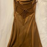 Princess Polly Silk Brown Dress Photo 3