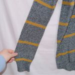 American Eagle  Gray Striped Long Sleeve Knit Jegging Fit Hi Low Sweater size SM Photo 1