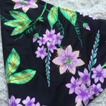 Topshop Black Purple Floral Tanga Ruffle Summer Swimsuit Bikini Bottoms NWT Photo 6