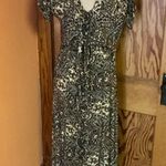 Vtg 90s Paisley and leopard maxi dress Tan Size M Photo 10