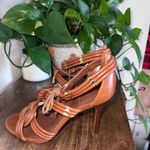 Tory Burch Audrianna Knotted Leather Heeled Sandals Dressy - Tan Size 8M Photo 7