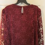 David Rose Vintage Burgundy 2 Piece Lace Suit with Skirt and Top Sz 16w Photo 5